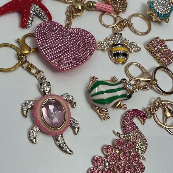 Bag Charms Key Chains Rhinestone Bag Charms - Picture 3 of 9